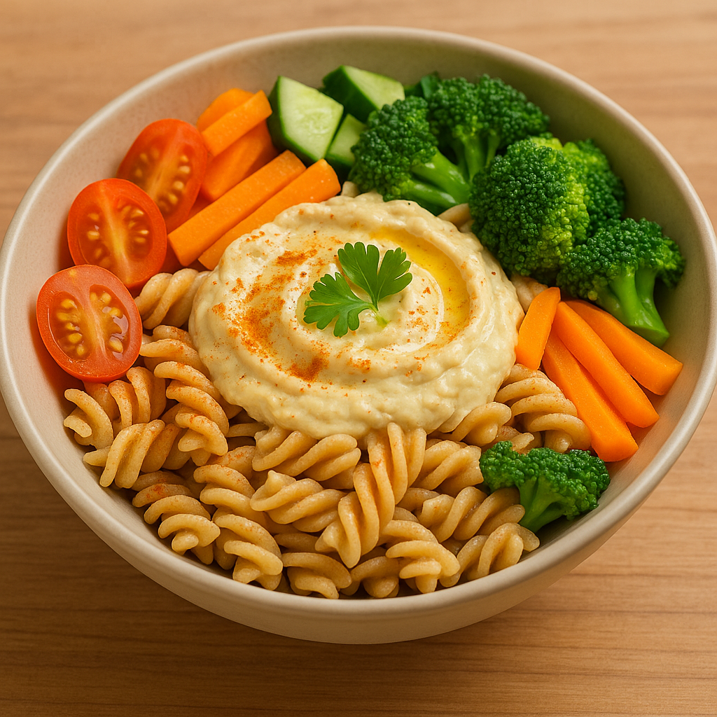 Classic Hummus Pasta Salad