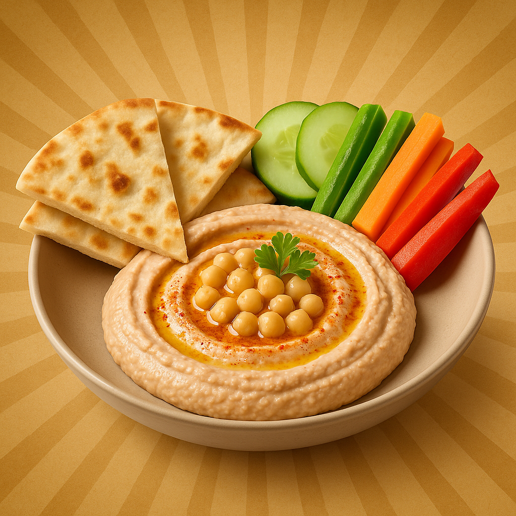 Classic Hummus with Pita & Veggies