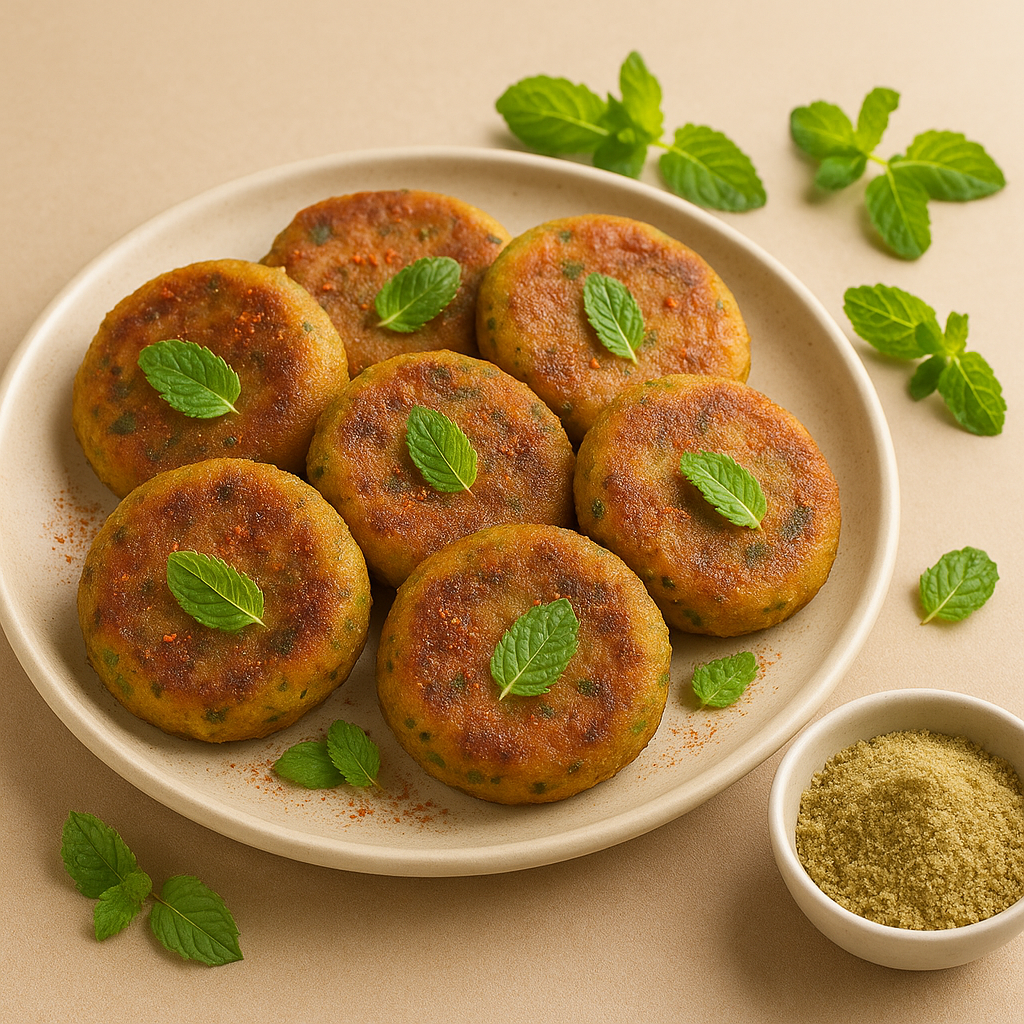 Mint-Flavoured Potato & Veg Cutlets