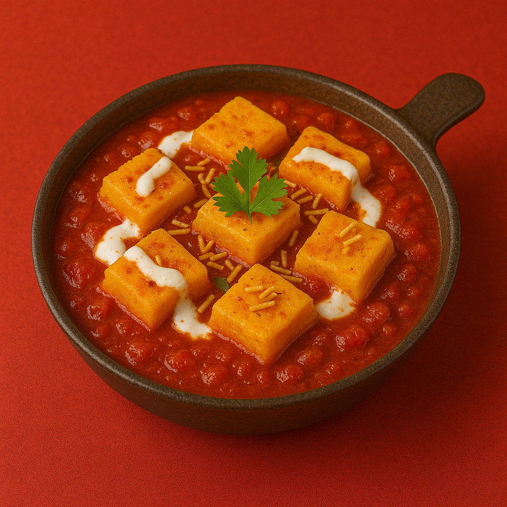 Red Gravey Dhokla Chaat