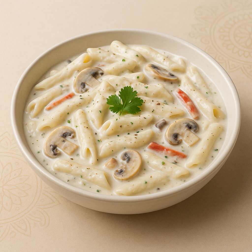 White Gravy Pasta (Indo-Fusion Style).