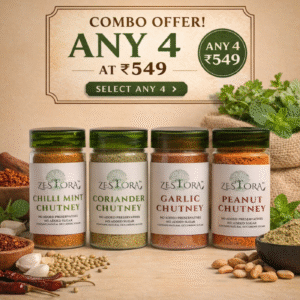 Zestora Chutney Combo - pick any 4 at 549